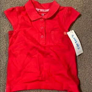 New Carter’s girls 12 month polo